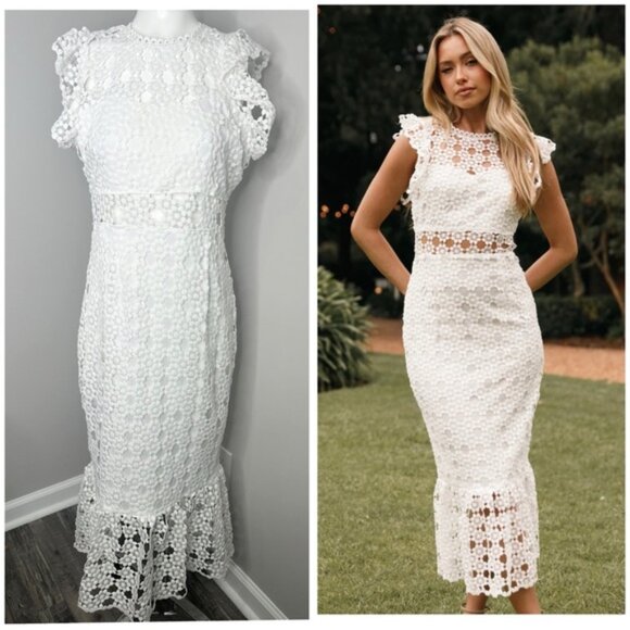 PETAL&PUP WHITE LACE DRESSSIZE - 8 - PRELOVED - Picture 1 of 6